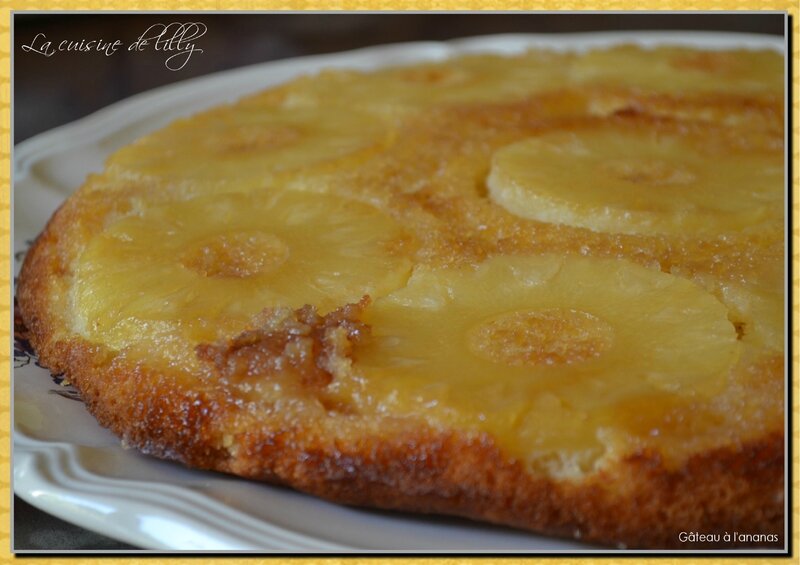 gâteau renversé ananas