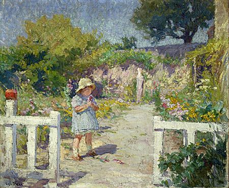 Prat Loys Jeune fille dans un jardin