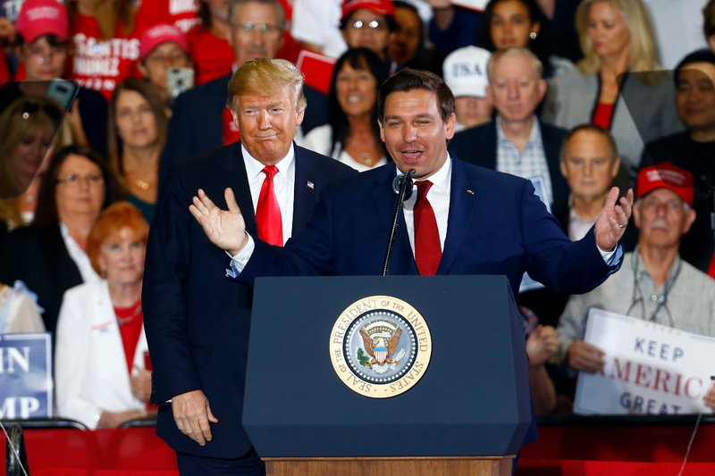 Ron DeSantis with Donald Trump