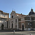La traversée de Rome par le Corso (3/26). L’<b>église</b> Santa Maria del Popolo.