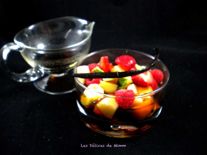 Sirop vanillé pour salade de fruits d’été 2