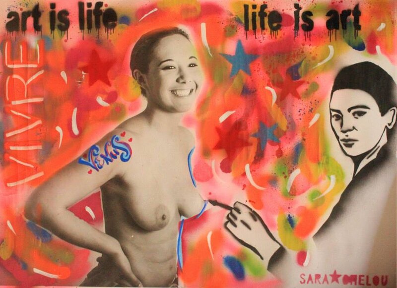 _Art is Lide Photo stencil et aérosoll sur toile (Vénus Project) Sold Out