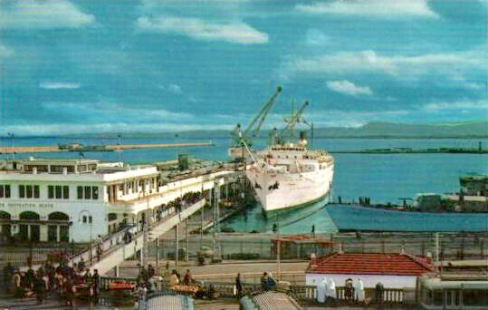 paquebot dans le port d'Alger