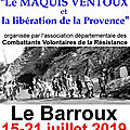 15 au 21 juillet 2019 au BARROUX: exposition 