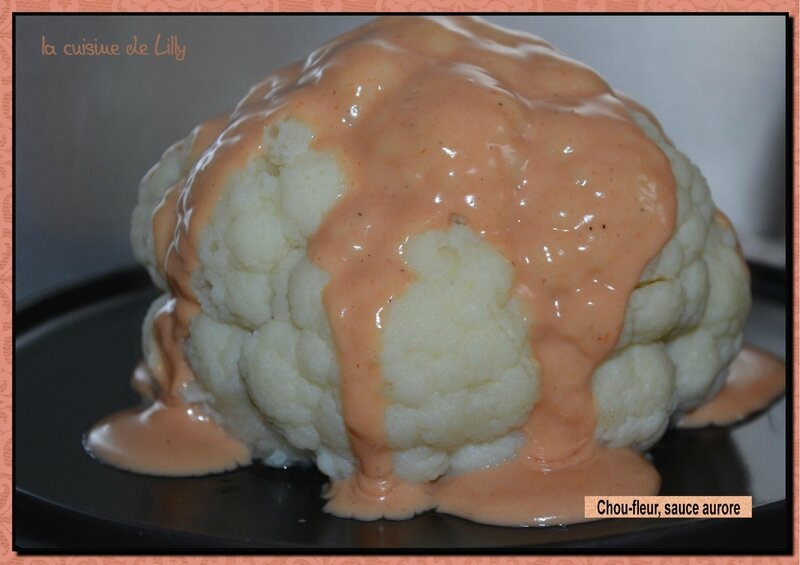 chou fleur sauce aurore