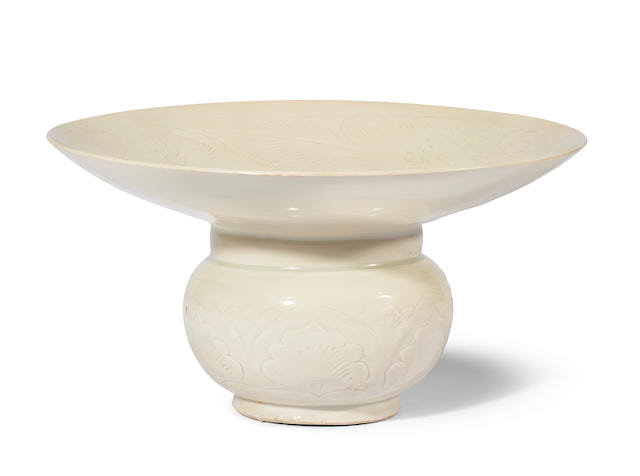 A rare Dingyao spitoon, zhadou, Northern Song Dynasty