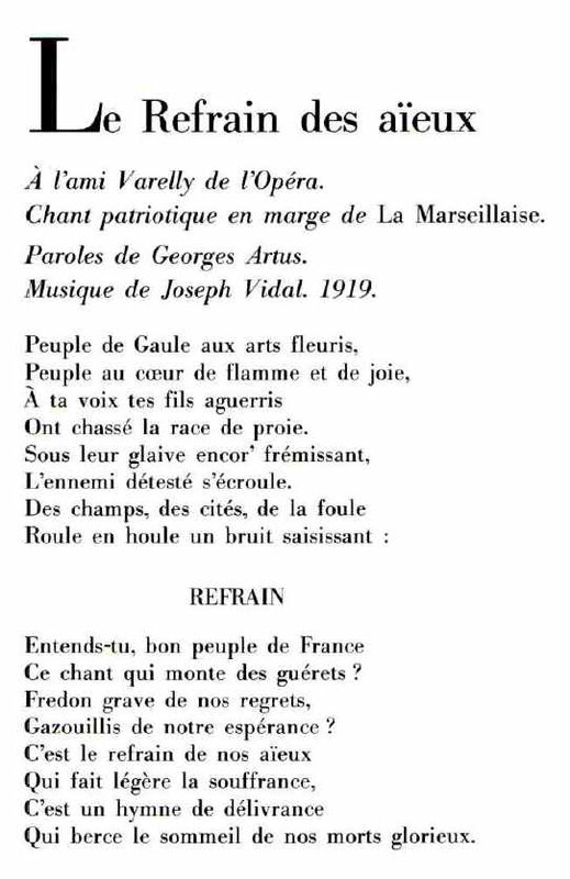 Le refrain des aïeux1
