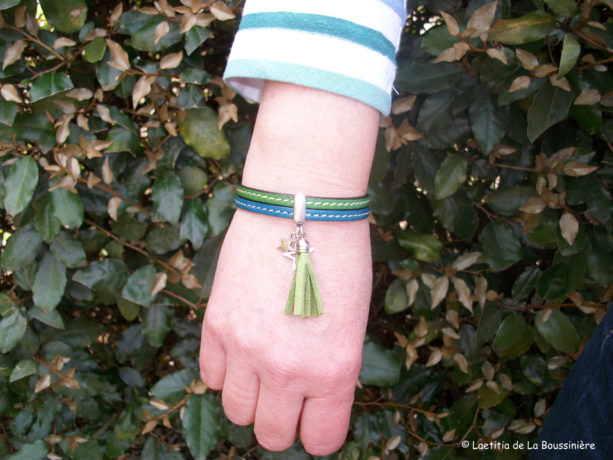 Le Bracelet double lien cuir de Marie-Annick