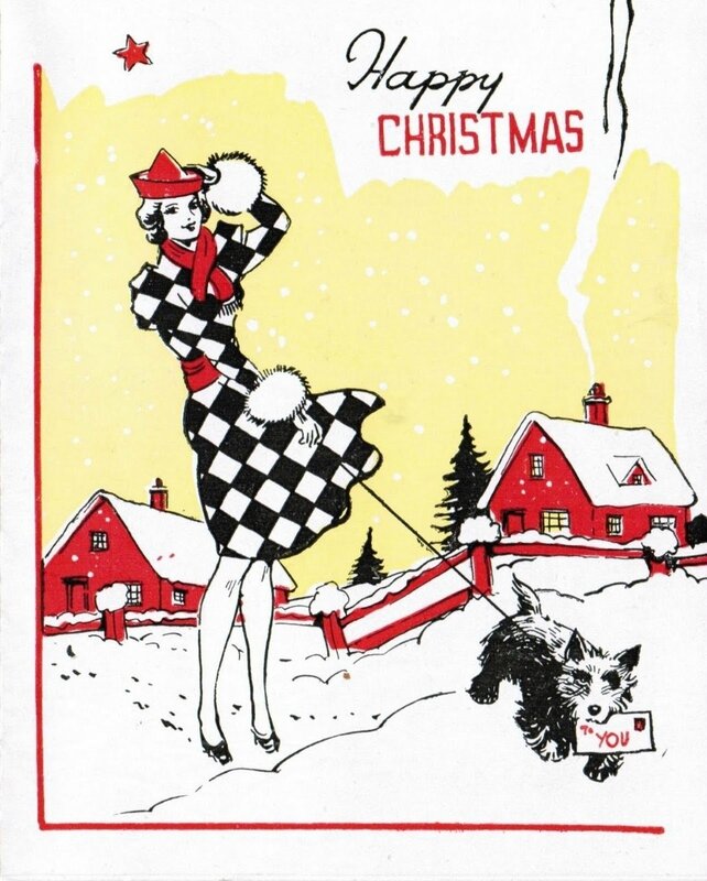 Cat Preston Vintage Christmas Card