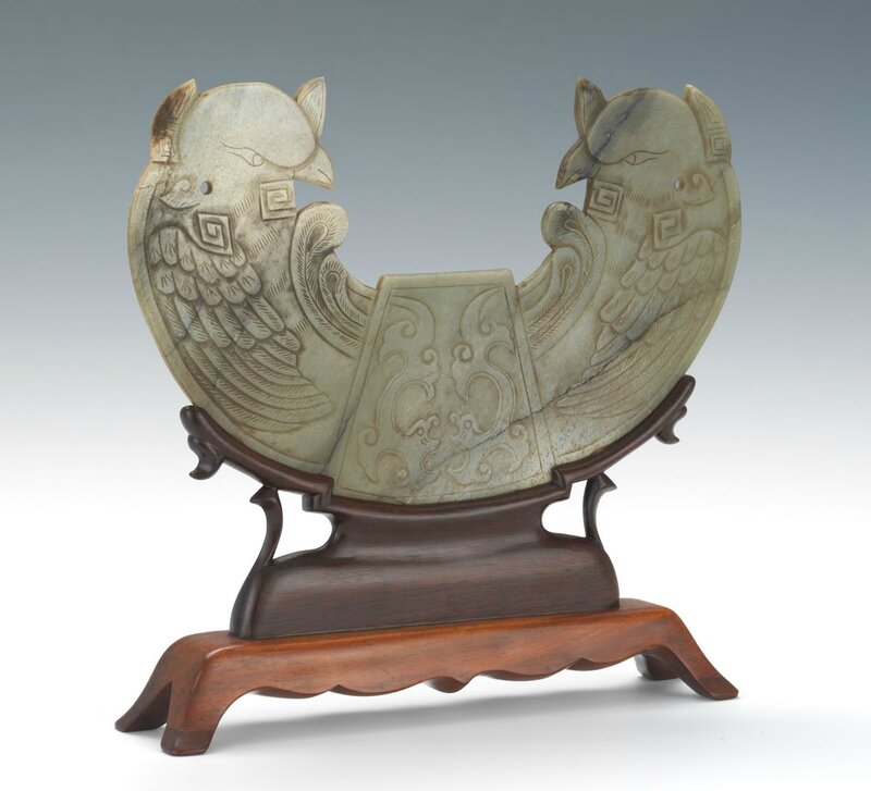 Carved Jade Funerary Falcon Piece, Song Dynasty