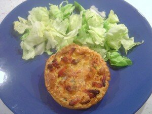 recettes plats Quiche au saumon, lardons et poireaux