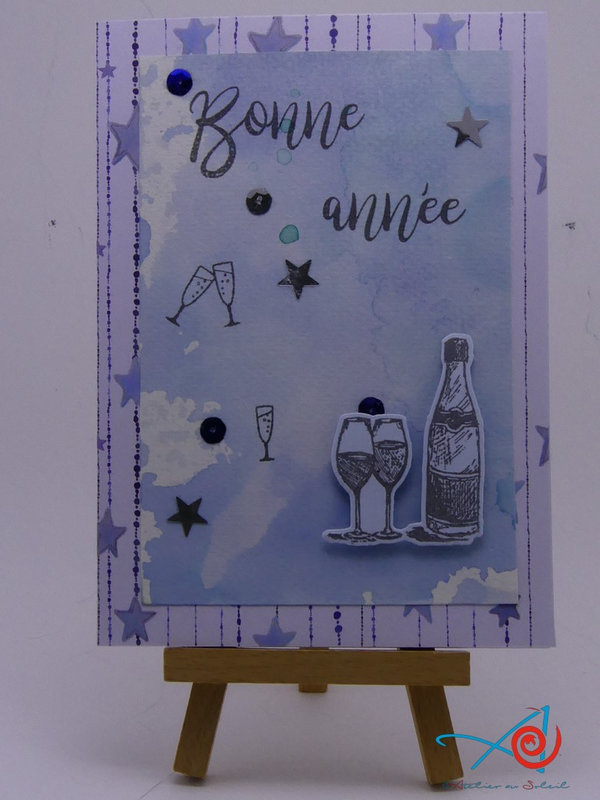 Cartes bleue aux étoiles L'Atelier au soleil