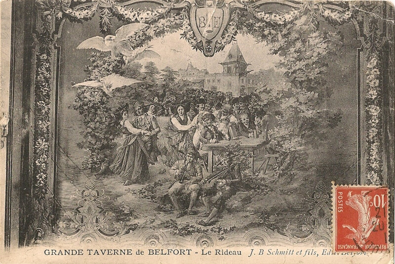 Belfort CPA Fbg France n°35 Grand Taverne Rideau scène