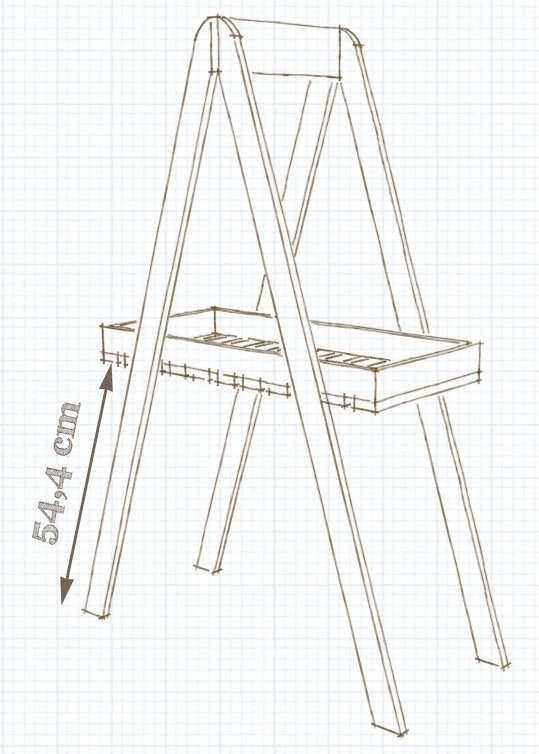 Etagère style escabeau fabriquée en bois de palette