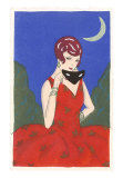 ku_01_c_b_Costume_Femme_portant_une_robe_rouge_et_un_masque_noir_Affiches