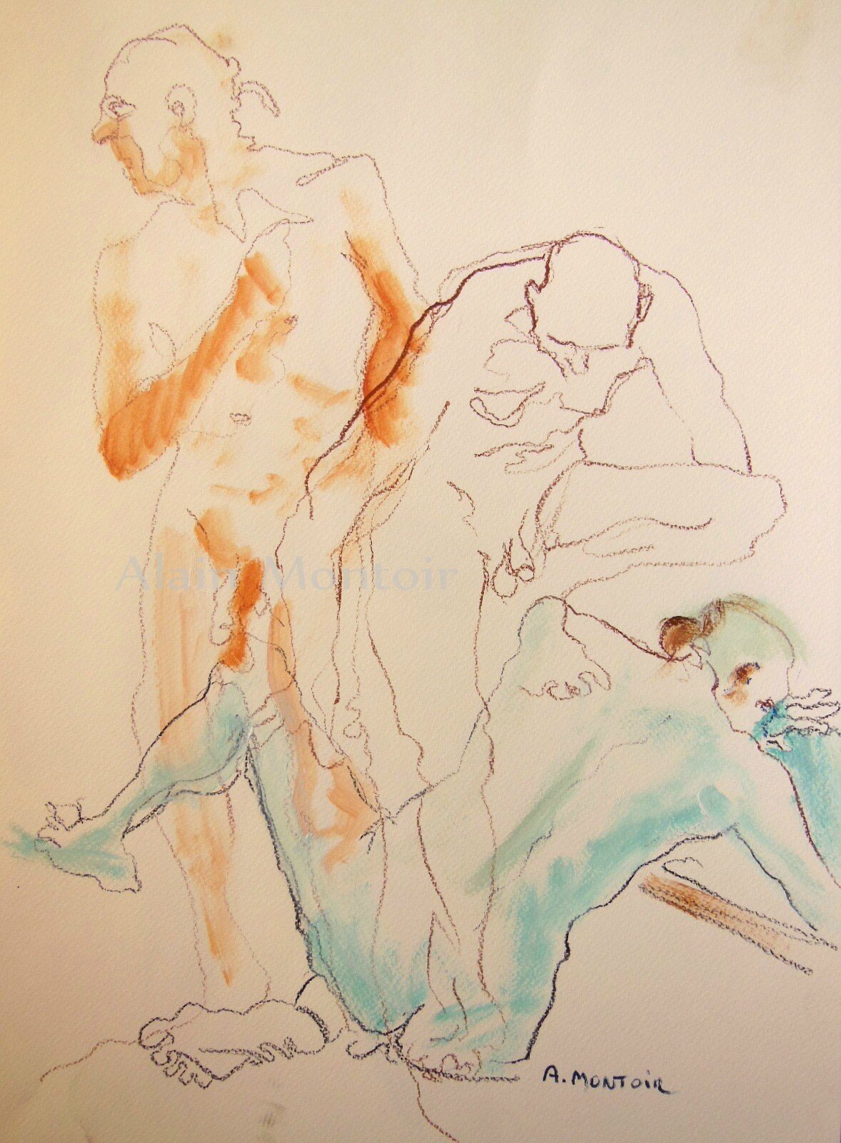 Alain Montoir Avignon galerie tableau dessin peinture de nu (1)
