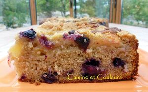 Gâteau pommes myrtilles