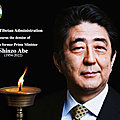 Les dirigeants tibétains pleurent la mort de l'ancien Premier ministre japonais Shinzo <b>Abe</b>.