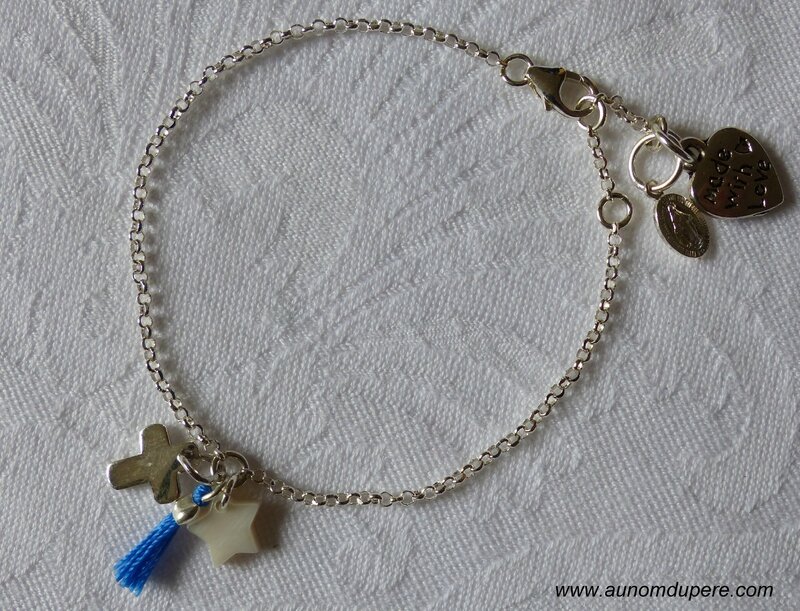 Bracelet catho branché (bleu)