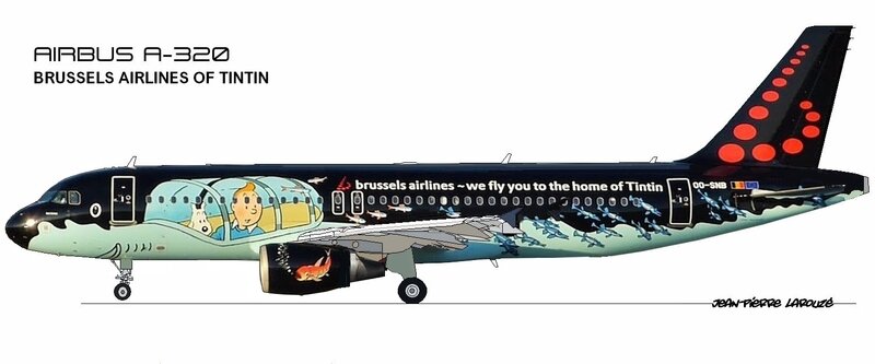 A 320 BRUSSELS AIRLINES OF TINTIN