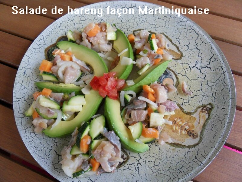 salade de hareng façon Martiniquaise