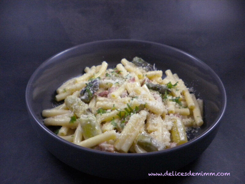 Pâtes aux asperges et au parmesan 2