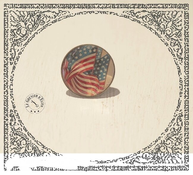 BAGUE DRAPEAU AMERICAIN