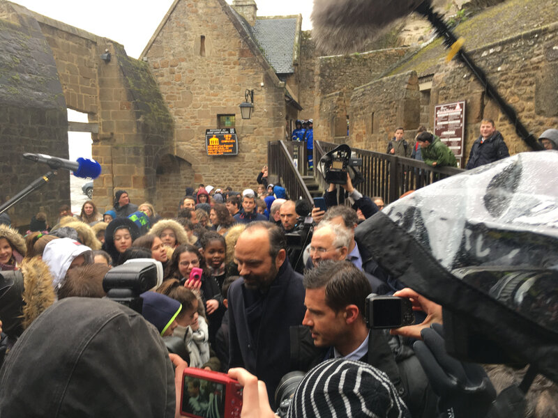 Premier ministre_Edouard Philippe_Mont-Saint-Michel_mars_2019_déplacement_la Merveille_la porte du roi