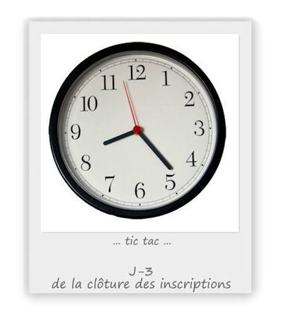 Rappel clôture inscriptions