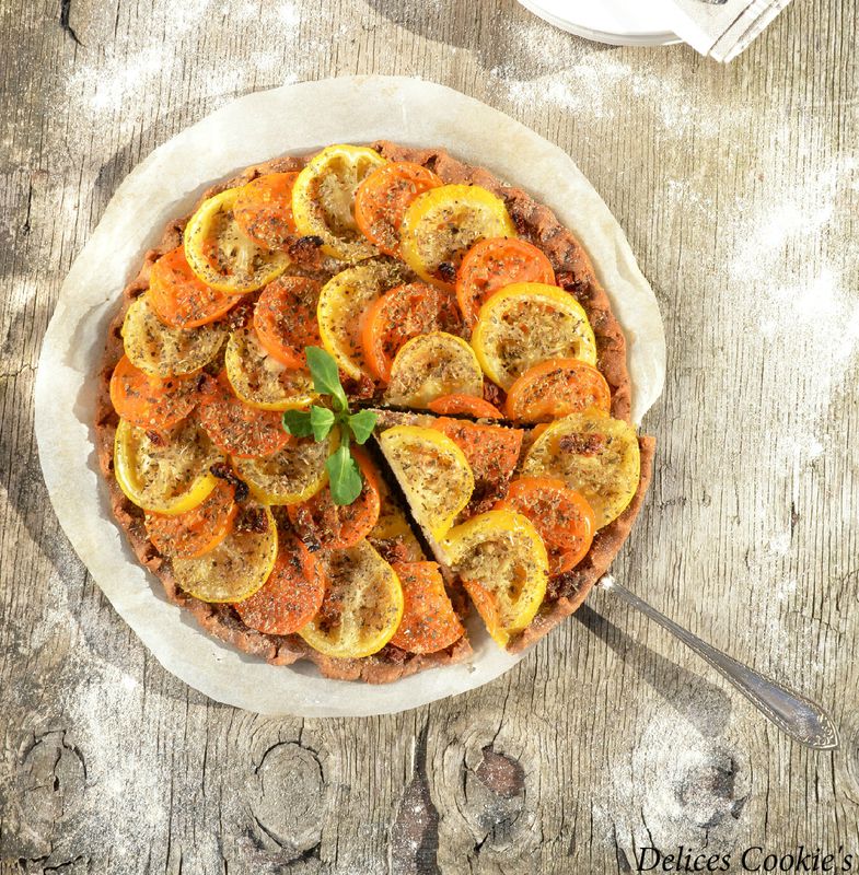 tarte tomates moutarde IG bas pois chiches