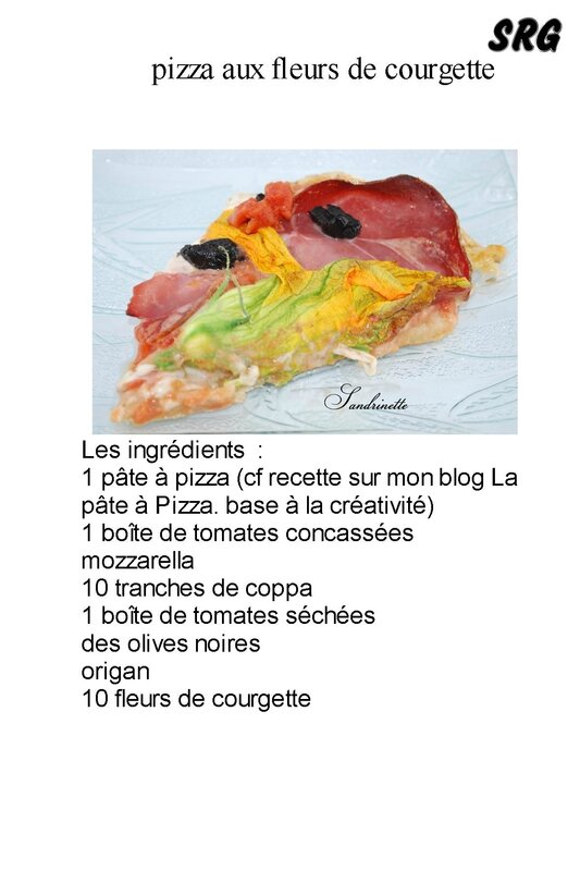 pizza aux fleurs de courgette (page 1)