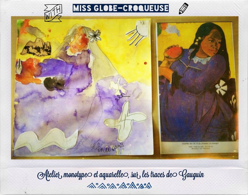 atelier gauguin-selena- aquarelle-monotype
