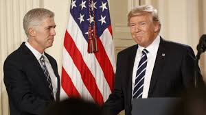 Judge Neil Gorsuch with president Trump