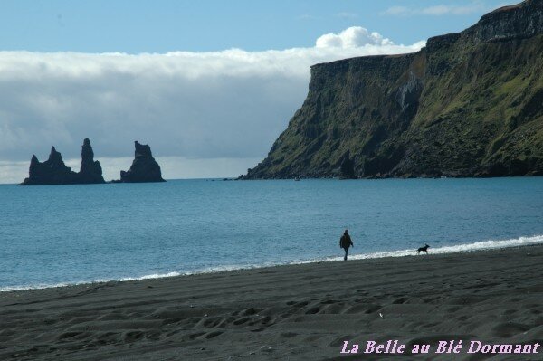En Islande, le sable est noir, comme ici, à Vik.