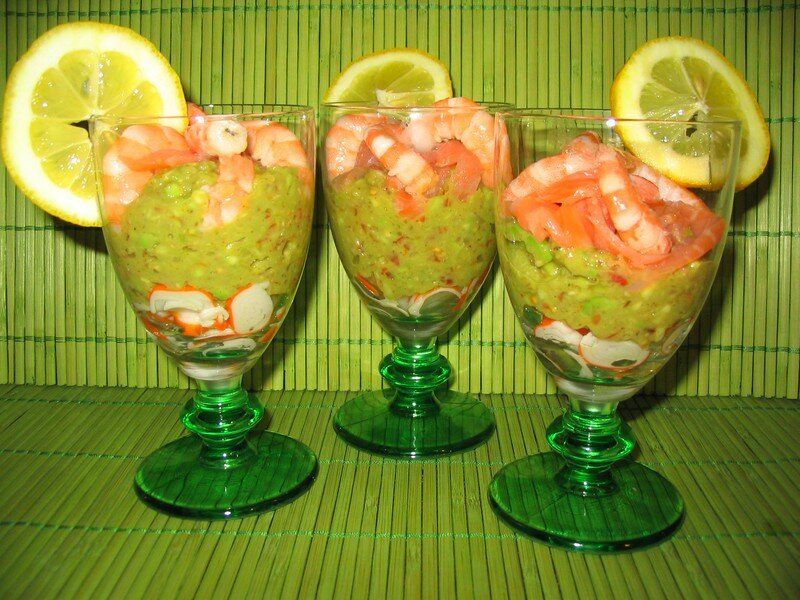 Verrine avocat, saumon