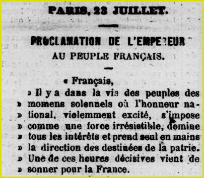 Proclamation Napoléon III