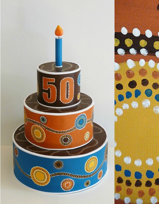 Gâteau d'anniversaire, esprit aborigène