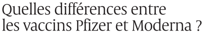 2021 01 07 SO Quelles différences entre les vaccins Pfizer et Moderna