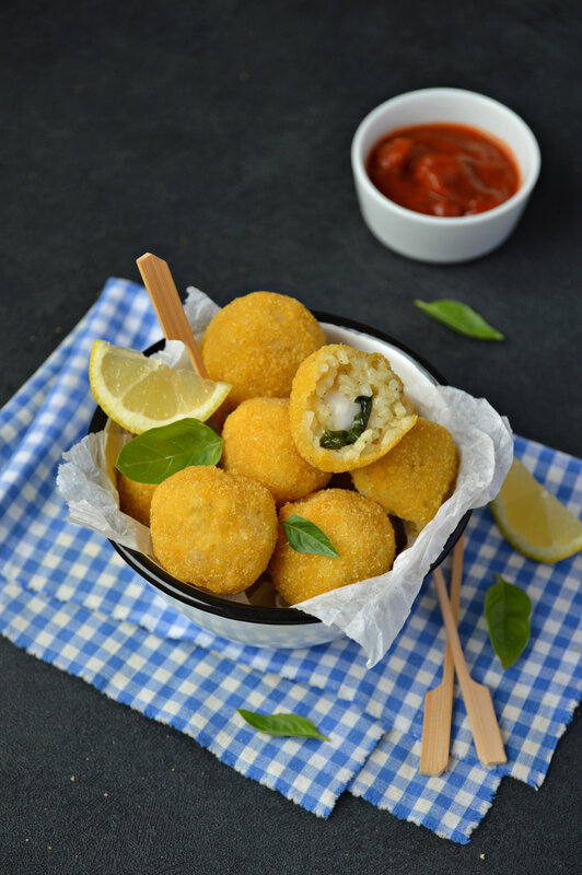 arancini mozza basilic