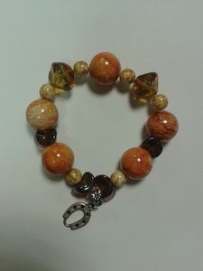 bracelet orange et ambre