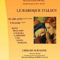 Concert Baroque Italien - samedi 26 janvier 2013 - Temple de Pentemont (75007)