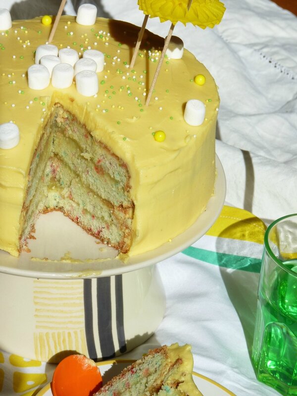 Funfetti lemon layer cake