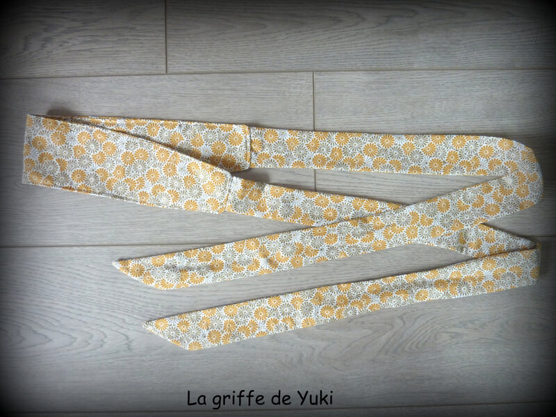484 - Ceinture obi fleurs jaunes (1)
