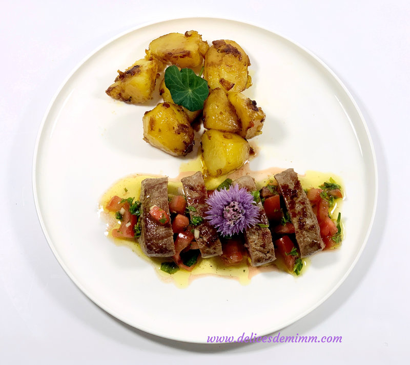Filet d’agneau et sa sauce vierge 5