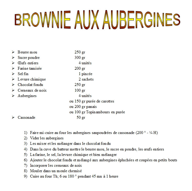 BROWNIE-AUBERGINES