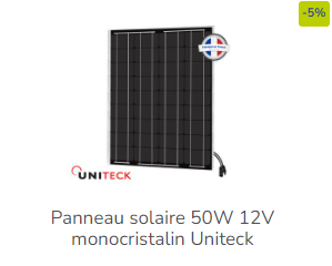 Un panneau solaire de la marque Uniteck