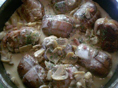 Paupiettes de porc aux champignons recettes Paupiettes daubergine