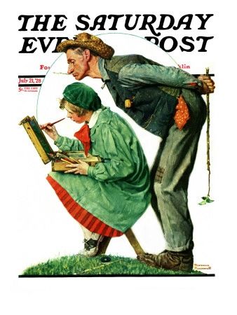 norman-rockwell-hayseed-critic-saturday-evening-post-cover-july-21-1928