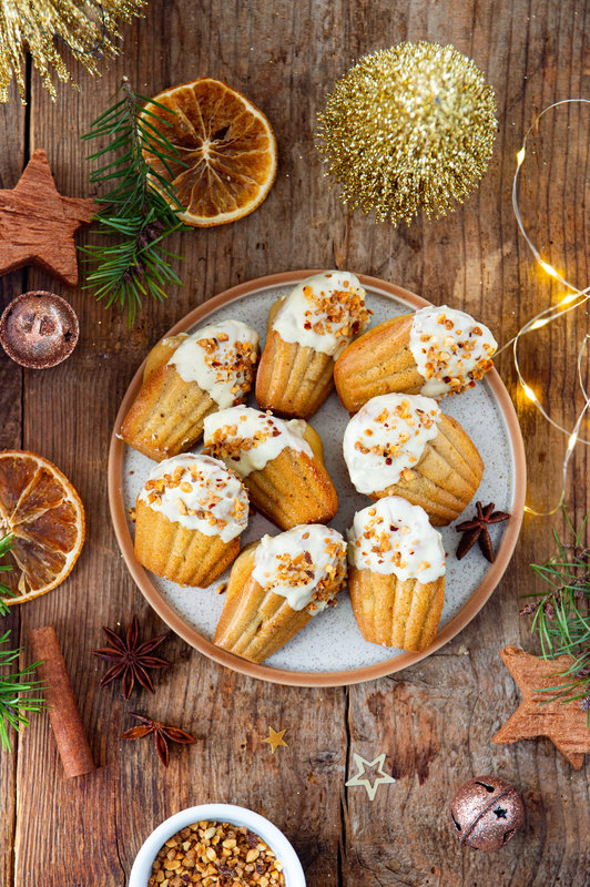 madeleines au chaï chocolat blanc sans lactose noël 3