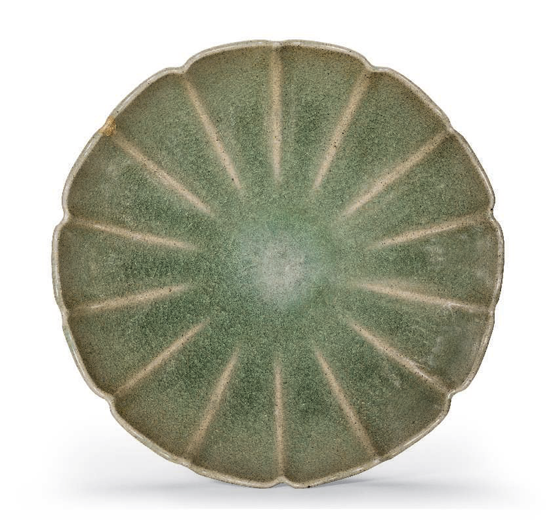 A rare green Jun bracket-lobed bowl, Northern Song-Jin dynasty, 12th-13th century